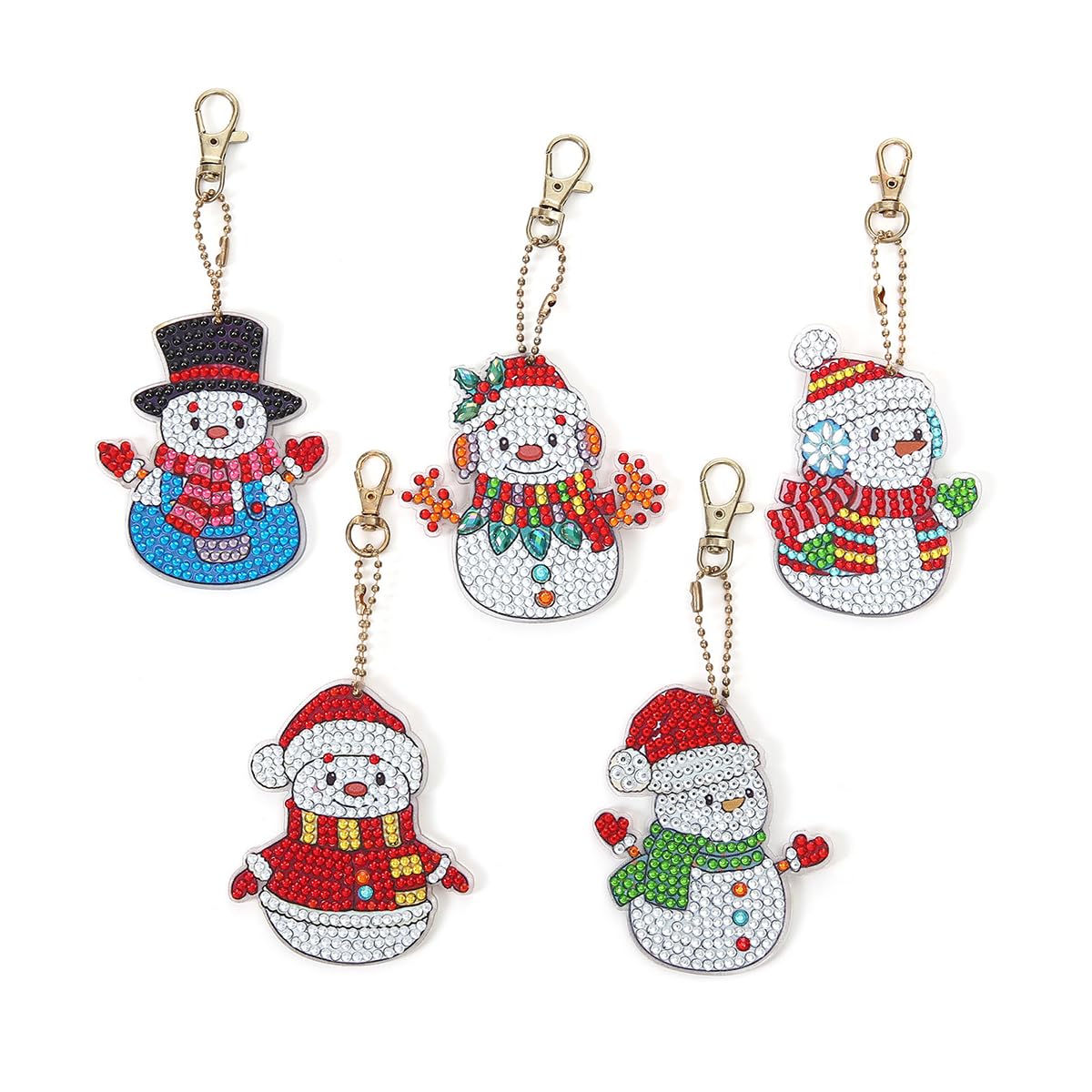 HASTHIP Christmas 5D Diamond Painting Keychain Decorative Accessories Christmas Diamond Painting Pendant Snowman Keychain Home Key Student Bag, Christmas Gifts HASTHIP Christmas 5D Diamond Painting Keychain Decorative Accessories Christmas Diamond Painting Pendant Snowman Keychain Home Key Student Bag, Christmas Gifts